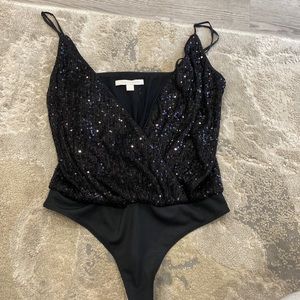 Never worn Jonathan simkhai black sequence body suit